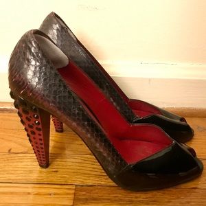 Miu Miu peep toe Swarovski heels, size 40